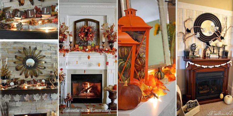 3840173 Fall Mantel Decorating Inspiration