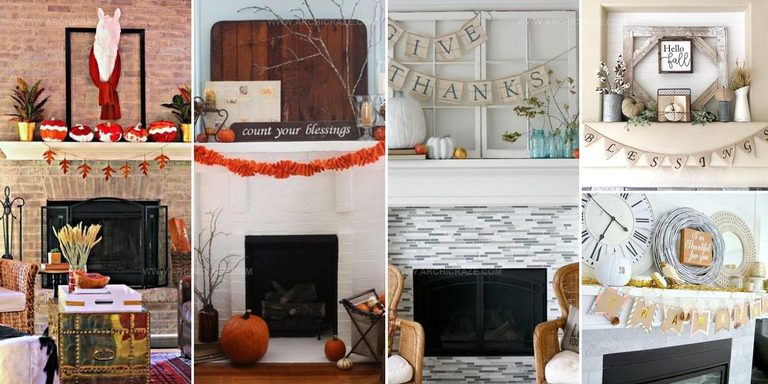 9370402 Thanksgiving Mantel And Fireplace Decor Ideas