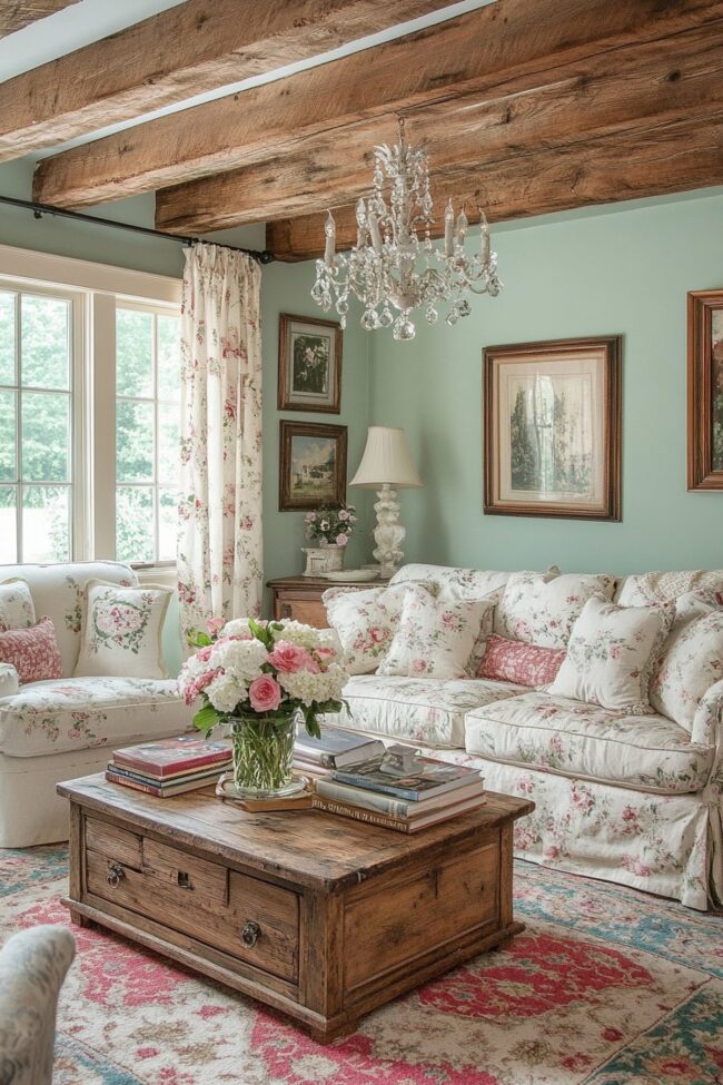Charming French Country Living Space