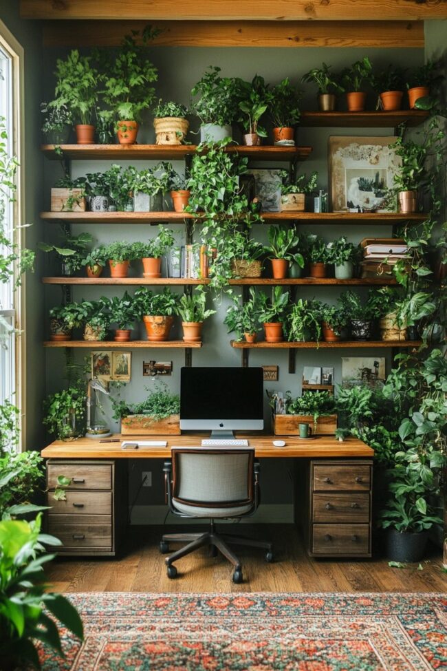 Lush Greenery in Your Workspace