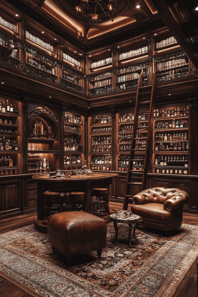 Luxurious Liquor Library
