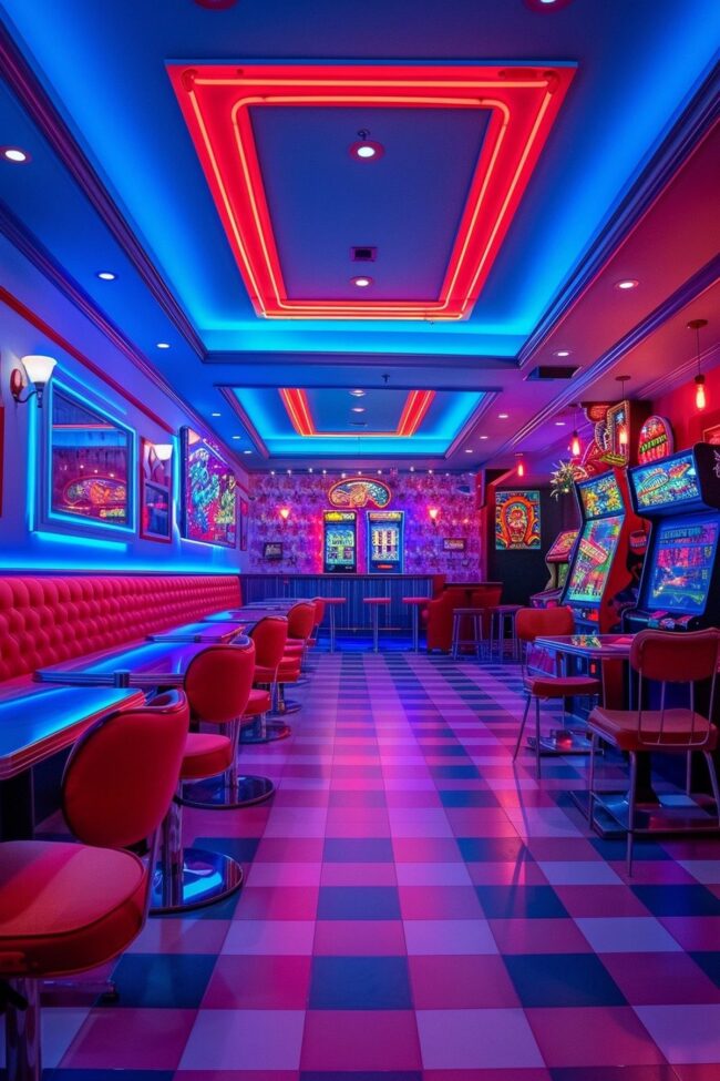 Retro Arcade Diner Experience