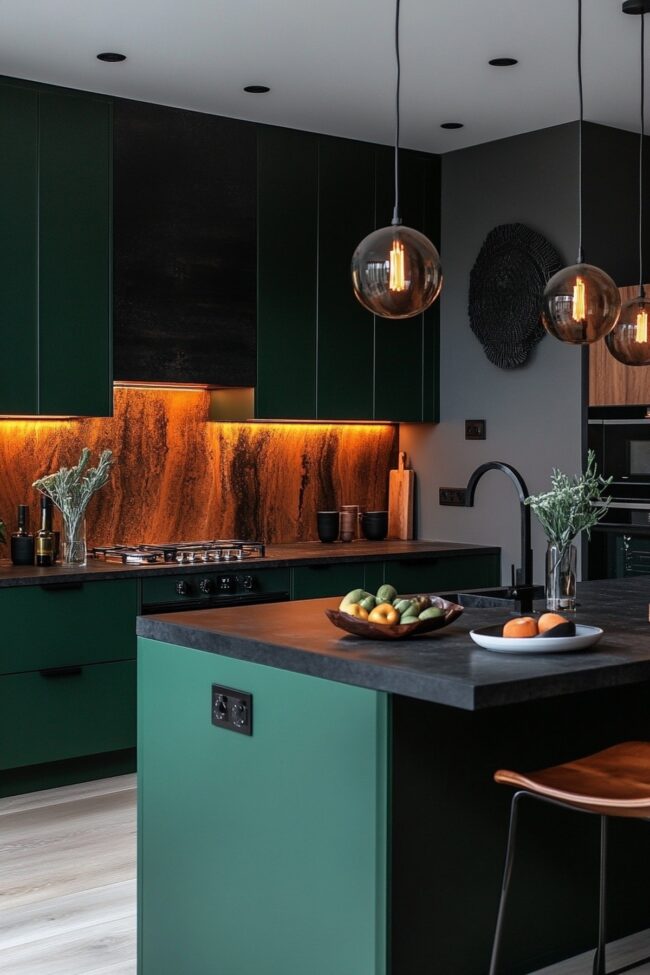 Elegant Green Illumination