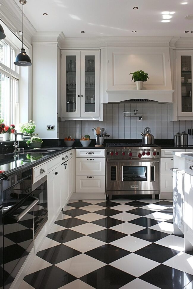 Dynamic Checkerboard Kitchens
