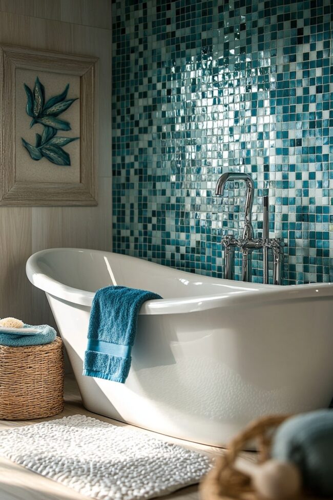 Serene Aqua Bathroom Vibes