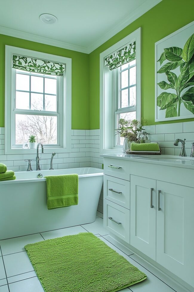 Basil-Inspired Bathroom Bliss