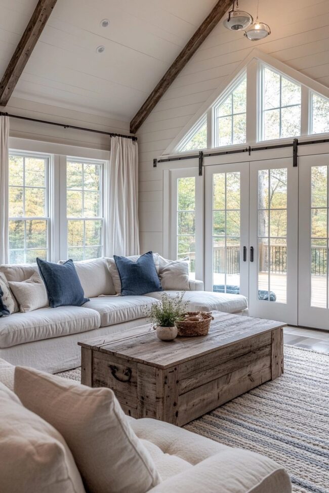 Contemporary Rustic Family Living Area
