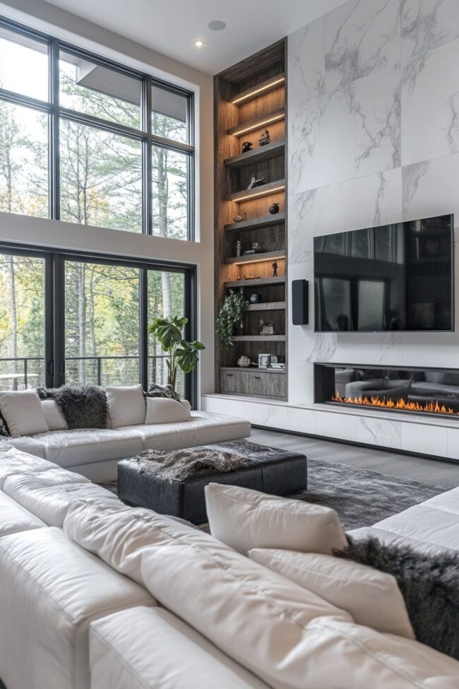 Sleek Barndominium Lounge
