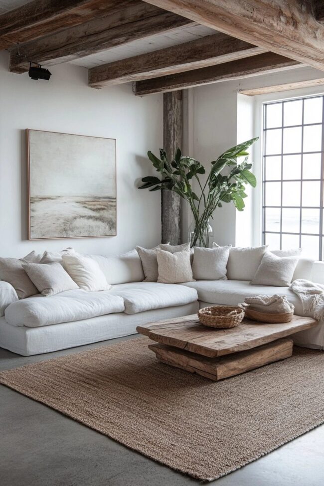 Refined Concrete Farmhouse Lounge