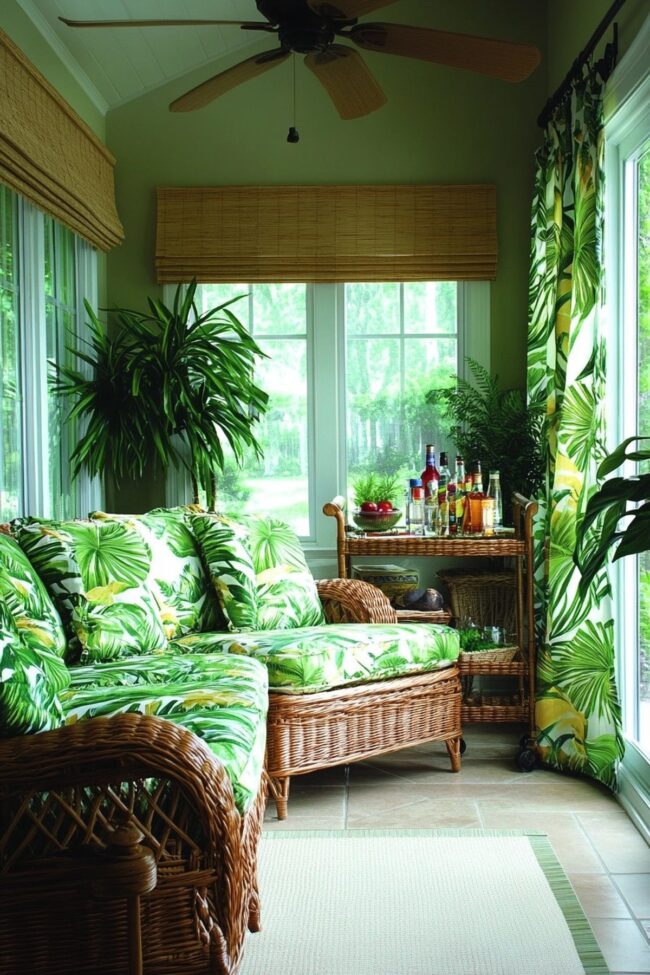 Tropical Inspired Home Space