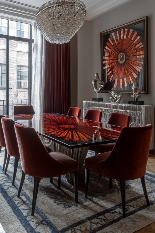 Art Deco Style Dining Room Design