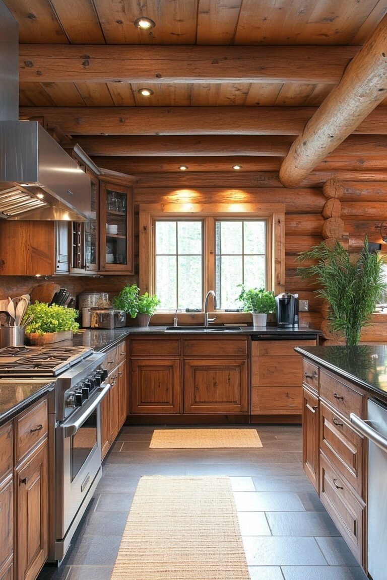 29 Cozy Log Home Kitchens for Rustic Livin - Architectural Craze