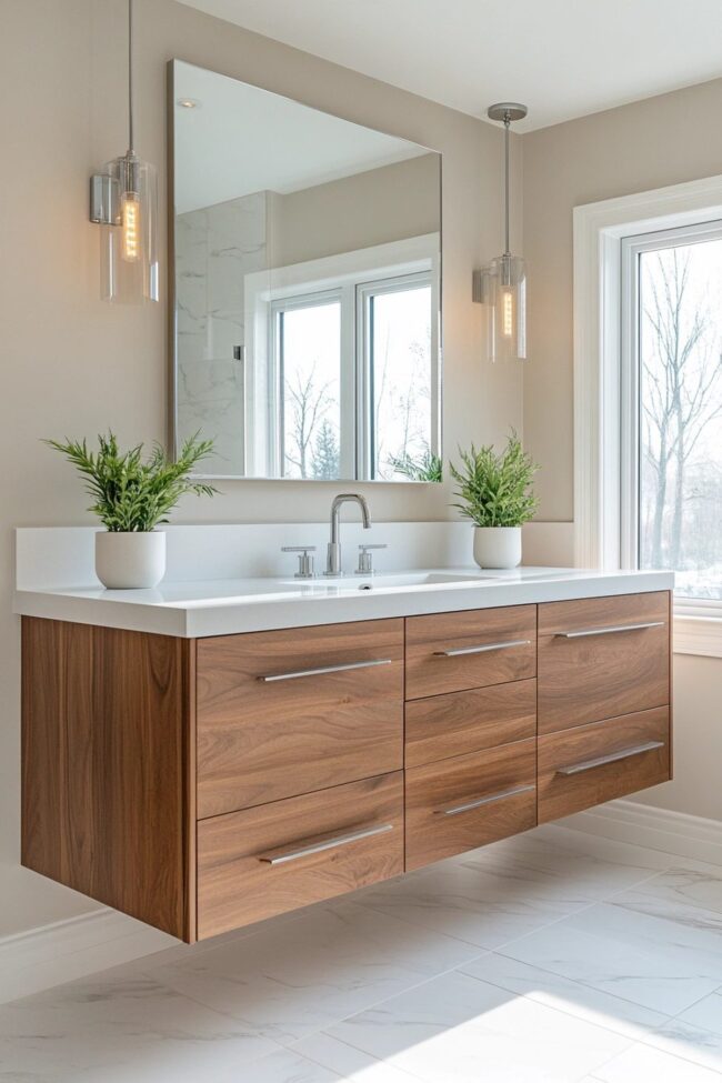 Sleek Timber Vanity Design