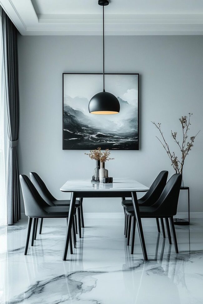 Chic Unified Dining Space Design