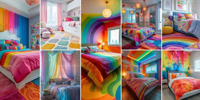 29 Fun and Colorful Rainbow Bedroom Inspirations for Kids ...